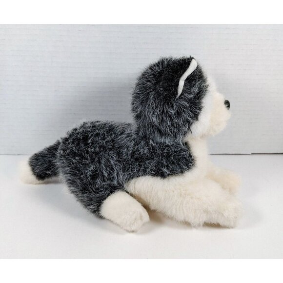 Russ Plush  BLIZZARD Jr. Realistic Husky Puppy Dog Blue Eyes Stuffed Animal Toy - Picture 2 of 4